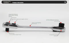 Mini Double-Ended 1/4" Ratchet Wrench – 72-Tooth Quick Socket Tool
