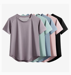 DRUR Women’s 2-Piece Summer Gym Set – Short Sleeve Top & Shorts Tracksuit