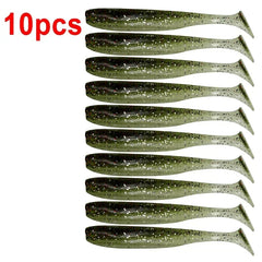 10-Pcs T-Tail Soft Fishing Baits