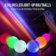 LED Glow Golf Balls – 6-Pack Multi-Color Night Golf Set
