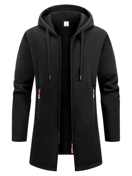 Men’s Oversized Streetwear Zipper Hoodie – Warm Winter Outdoor Sweatshirt Jacket