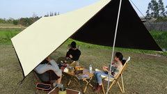 Black Coated Camping Tarp – 99% UV Block Waterproof Sun Shelter Canopy