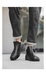 Unisex Short Tube Waterproof Rain Boots – Non-Slip Slip-On Outdoor Rubber Shoes