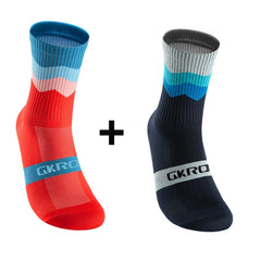 2 Pairs Professional Cycling Socks – Breathable Compression