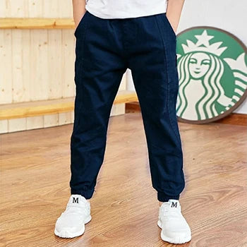 Boys Cotton Sports Pants – Casual Spring & Autumn Trousers (3–13 Years)