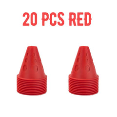 20/40/60PCS Colorful Windproof Training Marker Cones – Soccer, Skating & Multi-Sport Equipment
