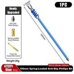 1/4" Hex Phillips Screwdriver Bit – Anti-Slip Spring-Loaded Quick-Release
