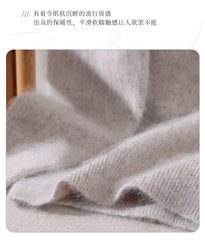 Women’s Mink Cashmere Pullover Sweater – High Collar