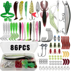 Multi-Lure Fishing Kit with Tackle Box – 86 to 366pcs