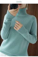 2025 Women’s Turtleneck Knit Sweater – Thick Warm Autumn/Winter Pullover