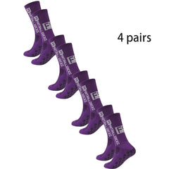 4 Pairs FS Mid-Tube Football Socks – Non-Slip & Breathable