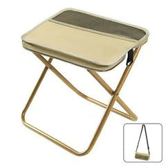 Foldable Backpack Stool – Portable Outdoor Fishing & Camping Chair with Storage Bag