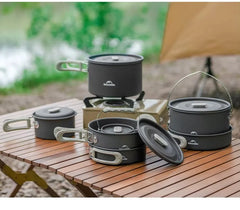 Naturehike Camping Cookware Set – Aluminum Alloy Pot Set for 4–7 People