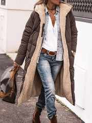 Women’s Winter Hooded Quilted Puffer Jacket – Reversible