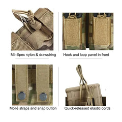Tactical Triple Mag Holder – Open-Top MOLLE Magazine Pouch for M4/M16/AK