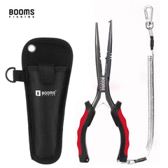 Booms Fishing F03 Long Nose Pliers – 23cm Stainless Steel Hook Remover & Line Cutter