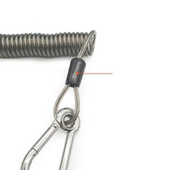 Elastic Coil Fishing Safety Lanyard – Lockable Heavy-Duty Stretch Rope