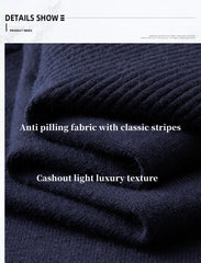 Luxury Men’s Striped Knit Sweater – Trendy Round Neck Autumn/Winter Pullover