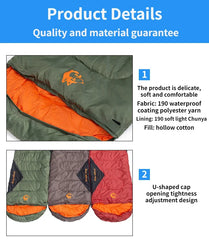 JUNGLEKING CY0904 4-Season Ultralight Waterproof Camping Sleeping Bag