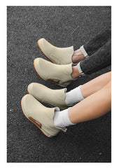 Unisex Short Tube Waterproof Rain Boots – Non-Slip Slip-On Outdoor Rubber Shoes