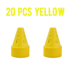 20/40/60PCS Colorful Windproof Training Marker Cones – Soccer, Skating & Multi-Sport Equipment