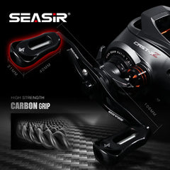 SEASIR Cast X2 7.3:1 Baitcasting Reel – Hybrid Ceramic Bearings & N52 Magnetic Brake