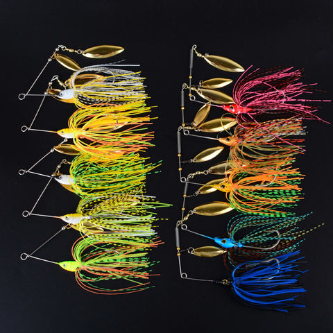10-Pcs Bass Spinner & Chatter Bait Kit