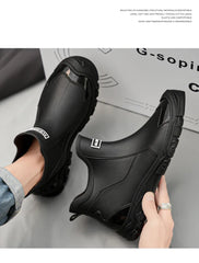 Men’s Waterproof Warm Rubber Rain Boots – Anti-Slip Fishing & Work Shoes