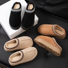 2025 Platform Fluffy Slippers – Unisex Winter Plush