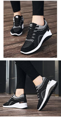 2025 Women’s Vulcanized Sneakers – Platform Walking Flats (Plus Size)
