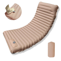 Ultralight Folding Camping Sleeping Pad with Pillow – Inflatable Air Mat for Outdoor Travel, Beach & Hiking
