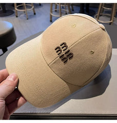 High-Quality Korean Embroidered Hard-Top Baseball Cap – Unisex Spring & Autumn Suncap