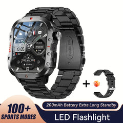 KESHUYOU Smart Watch 2.01″ HD – Bluetooth Calling & LED Flashlight