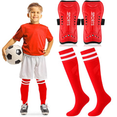 Loogdeel 2-Pair Kids’ Soccer Shin Guards with Socks – Youth Protective Gear