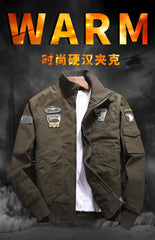 Men’s Outdoor Vintage Cargo Jacket – Embroidered Cotton Windbreaker 2024