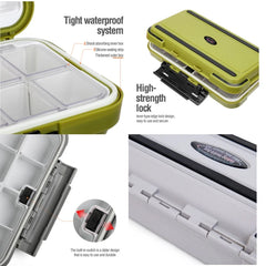 Waterproof Double-Sided Fishing Tackle Box – Multifunctional Hook & Bait Storage Organizer