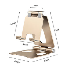 Aluminum Alloy Folding Phone Stand – Portable Desktop Holder for iPhone