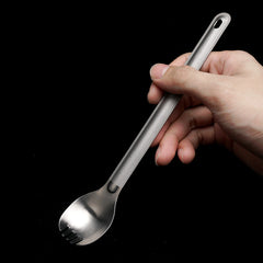 Titanium Long Handle Spork – Lightweight Camping & Backpacking Cutlery