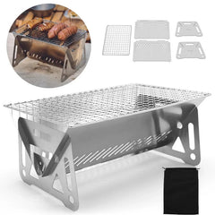Stainless Steel Portable Camping Grill Set