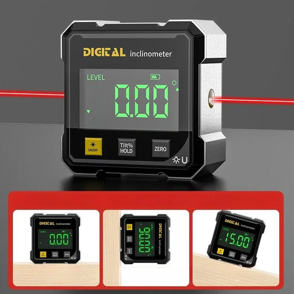 360° Digital Angle Gauge & Magnetic Level