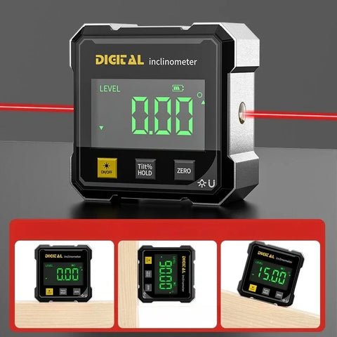 360° Digital Angle Gauge & Magnetic Level