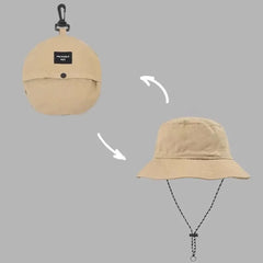 Waterproof Sun Protection Bucket Hat – Outdoor Fishing & Hiking UV-Proof Cap with Storage Bag