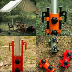Portable Tent Rod Holder Set – Windproof Canopy Pole Fixing Kit for Camping & Fishing