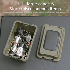 Outdoor Tissue & Storage Box – 1.1L Portable Napkin Holder Organizer for Camping & Picnic