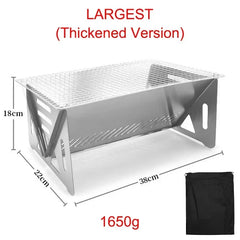 Stainless Steel Portable Camping Grill Set