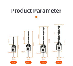 SIQICNC HSS Countersink Drill Bit Set 3–10mm – Chamfer & Pilot Hole Cutter