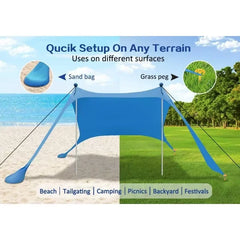 Ultralight Pop-Up Camping Tent – Windproof UV Sun Shade Canopy for Beach, Fishing & Picnics