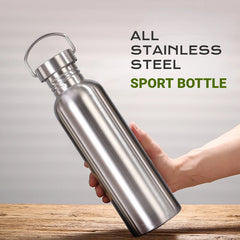 Stainless Steel Water Bottle – 500/750/1000ml Sports Flask