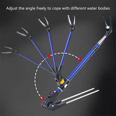 Stainless Steel Telescopic Fishing Rod Holder – Dual-Purpose Bracket (1.7M/2.1M/2.4M)