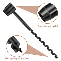 Bushcraft Carbon Steel Survival Hand Auger Drill